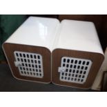 A PAIR OF MODERN INDOOR DOG/CAT HOUSES