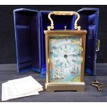 A HALCYON DAYS REPEATING CARRIAGE CLOCK
