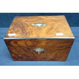 A LATE VICTORIAN WALNUT WORKBOX