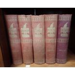 FIVE 19TH CENTURY VOLUMES OF PUNCH