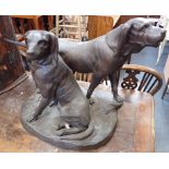 AFTER P.J. MENE (1810-1879) A LARGE GROUP OF TWO BRONZE DOGS