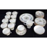 A FOLEY MING ROSE BONE CHINA PART DINNER SERVICE