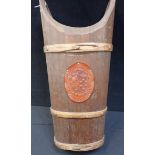 A STAINED PINE 'CHIANTI' UMBRELLA STAND