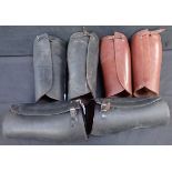 THREE OLD PAIRS OF LEATHER GAITERS