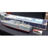 A MODEL SHIP - YAMATO, UNMADE, BOXED AND ANOTHER MODEL