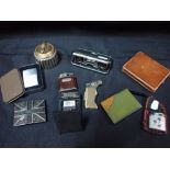 A COLLECTION OF LIGHTERS, INCLUDING ZIPPO