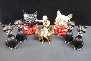 TWO ELLGREAVE CAT MONEY BOXES