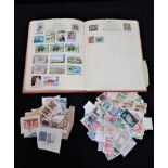 A COLLECTION OF WORLD STAMPS, IN AN ALBUM