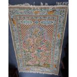 AN INDIAN CREWEL WORK TAPESTRY PANEL