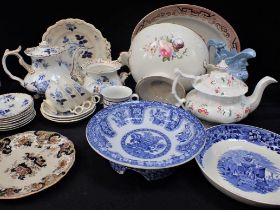 A COLLECTION OF 19TH CENTURY CERAMICS