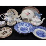 A COLLECTION OF 19TH CENTURY CERAMICS