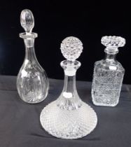 A SHIP'S DECANTER,AND TWO OTHERS