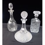 A SHIP'S DECANTER,AND TWO OTHERS