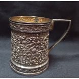 A KUTCH STYLE WHITE METAL MUG