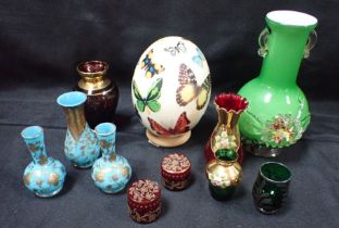 A COLLECTION OF BOHEMIAN GILT GLASS