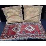 TWO SMALL TRIBAL RUGS