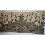 AN 18TH CENTURY EMBROIDERED PANEL