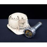 A CEAG LTD MINER'S LAMP AND HELMET