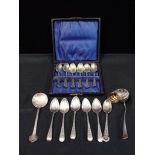 A SMALL COLLECTION OF SILVER SPOONS