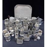 A QUANTITY OF PEWTER WARE