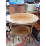 A LATE VICTORIAN ROSEWOOD OVAL OCCASIONAL TABLE