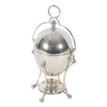 AN EARLY 20TH CENTURY SILVER PLATED EGG CODDLER