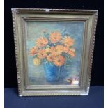 'GILLI' (POSSIBLY ANNA KATERINA GILLI): MARIGOLDS IN A BLUE MUG