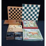 A COLLECTION OF VINTAGE WOODEN GAMES