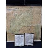 AN EARLY 20TH CENTURY SCHOOLROOM MAP, ROLLED ON BATTENS