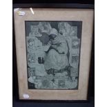 DAVID WILSON: A WWI ALLEGORICAL PEN AND WASH DRAWING