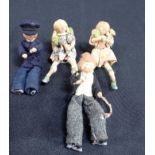 THREE MINIATURE 1930S DOLLS