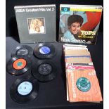 A QUANTITY OF 45RPM SINGLE AND LP RECORDS