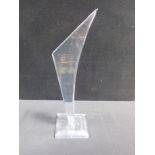 A MODERNIST PERSPEX SCULPTURE