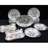 A 19TH CENTURY MASON'S IRONSTONE DESSERT SERVICE