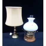 A BRASS TABLE LAMP