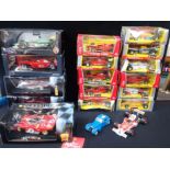 A COLLECTION OF MODEL RACING CARS