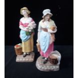 TWO COPELAND SPODE BONE CHINA 'CRIES OF LONDON' FIGURES