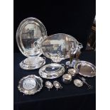 A COLLECTION OF PLATED WARES