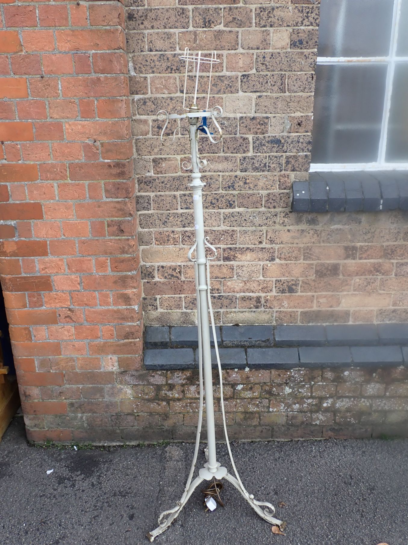 A VICTORIAN BRASS STANDARD LAMP BASE