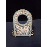 A MICRO-MOSAIC EASEL CLOCK CASE