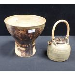 AN RC STUDIO POTTERY TAZZA