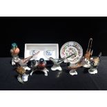 A COLLECTION OF CONTINENTAL CERAMIC BIRD ORNAMENTS