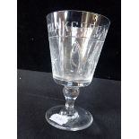 WILLIAM SHAKESPEARE 1964 ANNIVERSARY GLASS