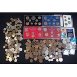 A COLLECTION OF PRE-DECIMAL COIN SETS, COMMEMORATIVE CROWNS