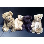 THREE 'SOLENT BEARS' TEDDY BEARS, BY JOAN HENDERSON