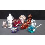A COLLECTION OF WEDGWOOD GLASS ANIMALS