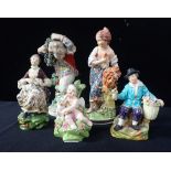 A 19TH CENTURY BLOOR DERBY PORCELAIN FIGURE OF A SEATED LADY WITH LAPDOG