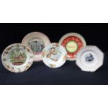 FIVE 19TH CENTURY CHILDREN'S PLATES