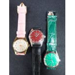 FAVRE GREEN FACE WRISTWATCH