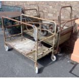 THREE METAL TROLLIES